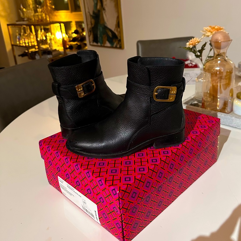 Tory Burch Black Booties 5.5